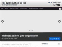 Tablet Screenshot of fortworthseamlessgutters.com